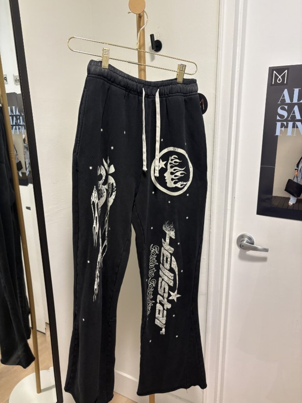 Black Hellstar sweat pants size Large